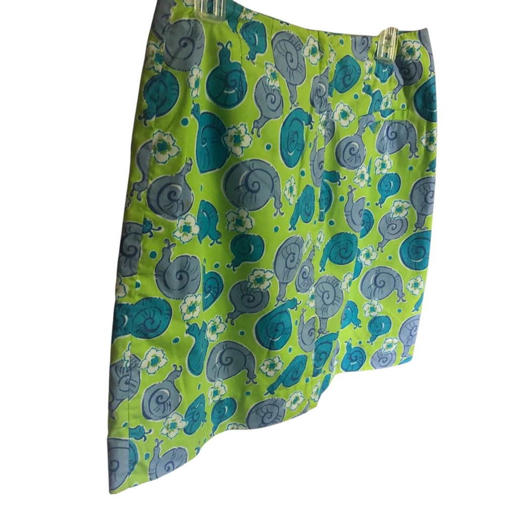 Lilly Pulitzer VTG skirt snail escargot print Lilly White Label cotton lined - Picture 8 of 9